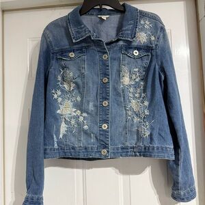 Embroidered Blue Jean Jacket
